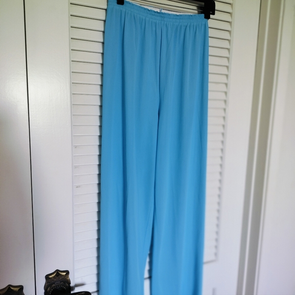 Vintage 1950s Gaymode JCPenney Robe, Top & Pants 3 piece Pajama Set Blue - Picture 12 of 16